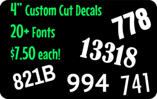 4 Inch Reflective House Numbers - Custom Reflective Stickers