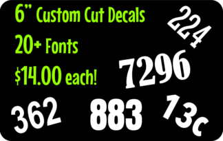 6 Inch Reflective House Numbers - Custom Reflective Stickers
